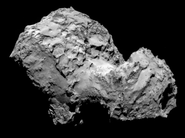Foto de la superficie del cometa 67P